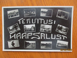 Delcampe - ESTONIA HAAPSALU MULTIVIEW , ICE BEAR STATUE , RAILWAY STATION , CASTLE , 5-2 - Estland