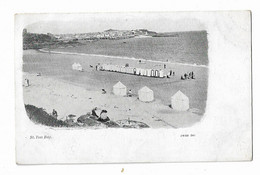 Postcard, Cornwall, St. Ives Bay, Seaside, Beach Huts, Coastal View, 1903. - St.Ives