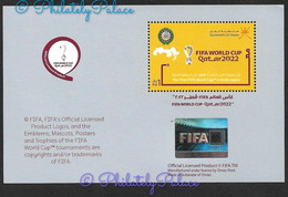 Delcampe - OMAN 2022 FIFA WORLD CUP IN QATAR , FOOTBALL,SOCCER, OFFICIAL 1 MS (QR Code) MINT MNH (**) LIMITED EDITION - Oman