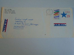 E0488.40  United States - Cover  1991 Stamford, CT  Sent To Hungary - Storia Postale