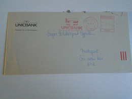 E0489.4 Hungary Cover   -1992  Budapest - UNICBANK  - EMA  - RED METER - Automaatzegels [ATM]