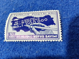 TÜRKİYE--1940 --10K   .NATİONAL CENSUS   DAMGASIZ - Unused Stamps