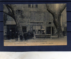 Delcampe - Aups - Place Du Général Gérard.( édit. C.Augier ).( Carte Aspect Toilée). - Aups