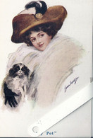 Illustrateur Anglais  My Pet, Femme Chien - Barber, Court