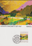 1991 Liechtenstein MC 102 Mi: LI 1018°, Y&T: LI 959°, ZNr. LI 960°, Hommage An Die Schweiz, Bergell, A. Giacometti - Briefe U. Dokumente