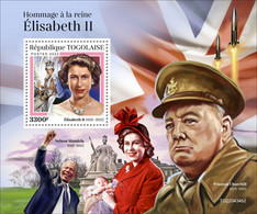 Togo  2022 Queen Elizabeth II. Winston Churchill. (434b2) OFFICIAL ISSUE - Sir Winston Churchill