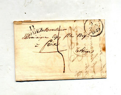 Lettre Cachet Rodez 3 Juin 1 Decime + 5 Juin - 1801-1848: Precursori XIX