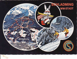 Delcampe - Österreich,Steiermark, Schladming, WM Stadt Alpine Ski 1982, Planai, Bezirk Liezen, Gebraucht 1983 - Schladming