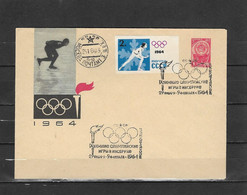 Olympische Spelen 1964, U.R.S.S. - Briefomslag - Hiver 1964: Innsbruck
