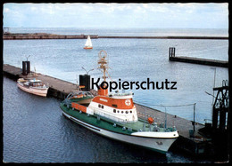 Delcampe - ÄLTERE POSTKARTE BORKUM NEUER HAFEN SEENOT-RETTUNGSKREUZER GEORG BREUSING BOOT SCHIFF Boat Harbour AK Cpa Postcard - Borkum