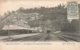 Belgique - Esneux - La Station Et Le Tunnel De 600 Mètres  - Edit. E.C. - Précurseur - Carte Postale Ancienne - Esneux