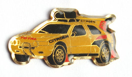 Pin's CITROEN ZX RALLYE Jaune - Sponsor TOTAL - M045 - Citroën