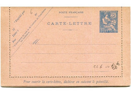 !!! PORT SAÏD : ENTIER POSTAL TYPE MOUCHON ENTIER POSTAL CARTE LETTRE CL6 NEUVE - Cartas & Documentos