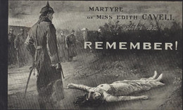 CPA CP Politique Martyre De Miss Edith Cavell 12 10 1915 Remember Guerre 14 18 - Eventos
