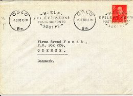 Norway Cover Sent To Denmark Oslo 14-3-1960 Single Franked (Hjelp Epileptikerne Postkonto 5001162) - Covers & Documents