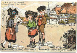 Delcampe - CPA EN ALSACE RECONQUISE - Enfants D'Alsace Et De Lorraine - Maintenant, Tu Sais, L'élégance Française Nous Est Permise - Alsace