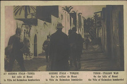 Delcampe - LIBIA / LYBIA - ITALY / TURKEY WAR - SUL COLLE DI HENNI LA VILLA DEI KAIMAKAN BOMBARDATA -  RPPC POSTCARD 1910s (11848) - Libyen