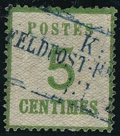 France Alsace-Lorraine N°4 Oblitéré Feldpost En Bleu - B/TB - Used Stamps