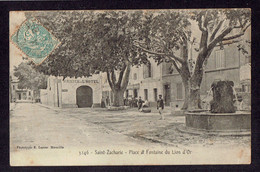 CPA 83 - SAINT ZACHARIE - 3246. PLACE ET FONTAINE DU LION D'OR - Saint-Zacharie