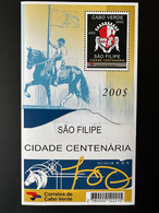 Cape Kap Cabo Verde 2022 Mi. ? S/S Block Sao Filipe Cidade Centenaria Cheval Horse Pferd 1922 MNH - Horses