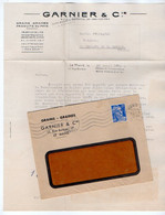 VP21.583 - 1954 - Enveloppe & 2 Lettres - Grains , Graines GARNIER & Cie à LE MANS - Agriculture