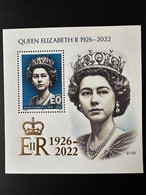 £0 2022 - Souvenir Sheet Gold (1) " Queen Elizabeth II " Matej Gabris - Erinofilia