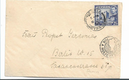 ZYPERN 039/ Burg + Bild König Georg  VI (Mi.Nr. 145) Ex Nicosia 1938 + Tourismus Werbestempel - Briefe U. Dokumente