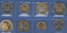 Kenia Kenya Coin Set 1 + 5 + 10 + 20 Shillings 2018 Bimetallic Coin - Kenya