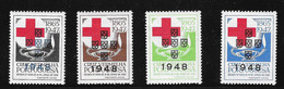 1948 PORTUGAL VIGNETTE RED CROSS CROIX ROUGE TIPO "LUCERNA" WITH 1948 OVERPRINT CRUZ VERMELHA PORTUGUESA MNH** - Croce Rossa