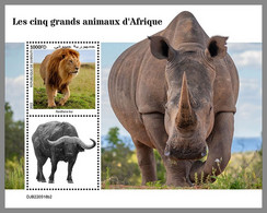 Delcampe - DJIBOUTI 2022 MNH African Big Five Afrikanische Wildtiere S/S II - OFFICIAL ISSUE - DHQ2305 - Wild