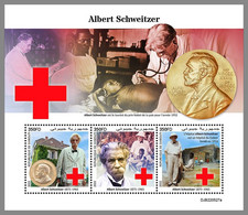 DJIBOUTI 2022 MNH Albert Schweitzer M/S - OFFICIAL ISSUE - DHQ2305 - Albert Einstein