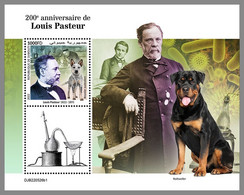 DJIBOUTI 2022 MNH Louis Pasteur Dogs Hunde Chiens S/S I - OFFICIAL ISSUE - DHQ2305 - Louis Pasteur