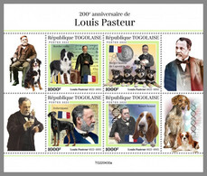 TOGO 2022 MNH Louis Pasteur Dogs Hunde Chiens M/S - IMPERFORATED - DHQ2305 - Louis Pasteur