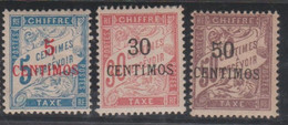 MAROC  3 Tmbres   *MH   HINGED  Short Set  Réf  R379 - Timbres-taxe