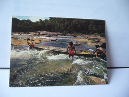 Delcampe - GUYANE 8015. PIROGUE DE PECHE DANS LES RAPIDES CPM 1980 - Sonstige & Ohne Zuordnung
