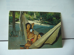 Delcampe - GUYANE FRANCAISE HAUT- ITANY JEUNE INDIENNE WAYANA CPM 1992 - Sonstige & Ohne Zuordnung