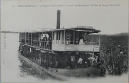 Delcampe - C. P. A. : CONGO Français : Le Vapeur "Colonel KLOBB", De La Cie Des Messageries Fluviales Du Congo à Brazzaville, RARE - Französisch-Kongo
