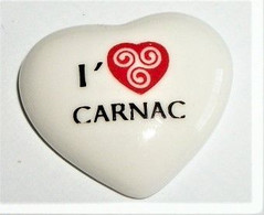 Delcampe - Coeur I Love Carnac Fève Plate (DS) - Région