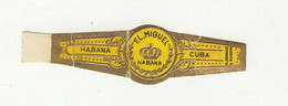 BAGUE DE CIGARE F. L. MIGUEL HABANA CUBA - Bauchbinden (Zigarrenringe)