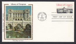 1982 Colorano "Silk" Cachet USA Cover Library Of Congress Washington DC First Day Of Issue Cachet FDC First Day Cover - 1981-1990