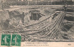 Delcampe - Cpa 75 Paris 8 Rue Du Havre Orage - Paris (08)