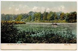 United States 1906 Postcard Erie, Pennsylvania - Lily Pond; Harrisburg & Erie RPO Postmark - Andere & Zonder Classificatie