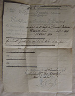 Delcampe - Ancien Document WW1 1918 2e Régiment De Zouaves - Certificat De Services Militaires 1918 - Documents
