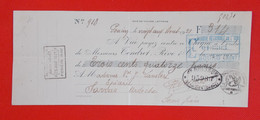 Chèque - Fromagerie Joseph Sibuet à Poncin (Ain) - 1921 - Food