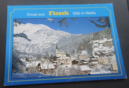 Gruss Aus Fiesch, Wallis - Photo Klopfenstein, Adelboden - Saluti Da.../ Gruss Aus...