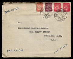 PORTUGAL AIRMAL COVER - 1949 FROM PORTUGAL TO UNITED STATES - CARIMBO LISBA (PLB#03-04) - Briefe U. Dokumente