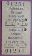 Fahrkarte  Personenzug 3. Klasse Von Hollersbach Nach Krimml Od. Niedernsill 1928 - Europe