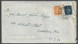 PORTUGAL AIRMAL COVER - 1949 FROM PORTUGAL TO UNITED STATES - CARIMBO LISBOA (PLB#03-09) - Storia Postale