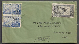 SPAIN AIRMAL COVER - 1949 FROM SPAIN TO UNITED STATES - MACEIRA PONTEVEDRA (PLB#03-13) - Cartas & Documentos