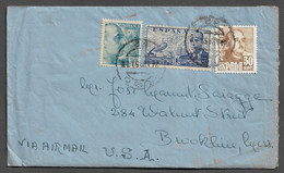 SPAIN AIRMAL COVER - 1949 FROM SPAIN TO UNITED STATES - MACEIRA PONTEVEDRA (PLB#03-17) - Cartas & Documentos